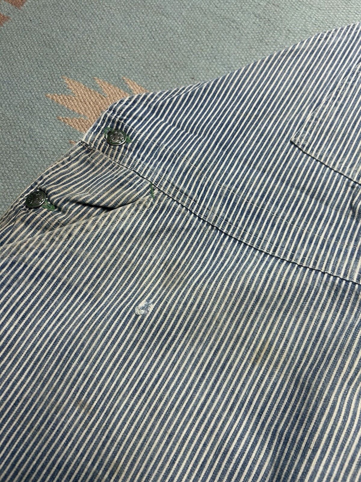 Vintage Vtg Oshkosh overalls hickory engineer stripe vestbak 50x30 Size US 44 / EU 60 - 6 Thumbnail