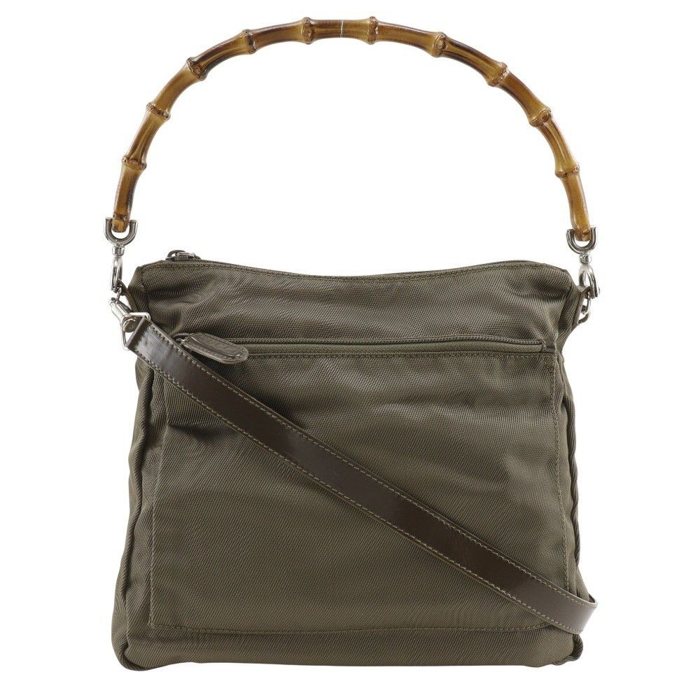 Gucci Gucci Vintage Bamboo Shoulder Bag Nylon Size ONE SIZE - 1 Thumbnail
