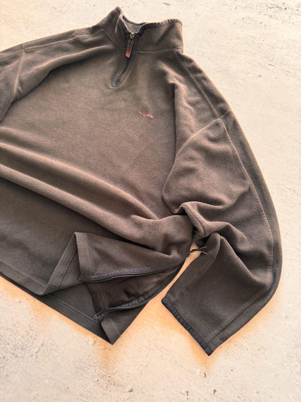 Nike × Vintage NIKE TEDDY 1/3 ZIP VINTAGE BASIC LOGO OVERSIZE SWEATSHIRT Size US XL / EU 56 / 4 - 3 Thumbnail