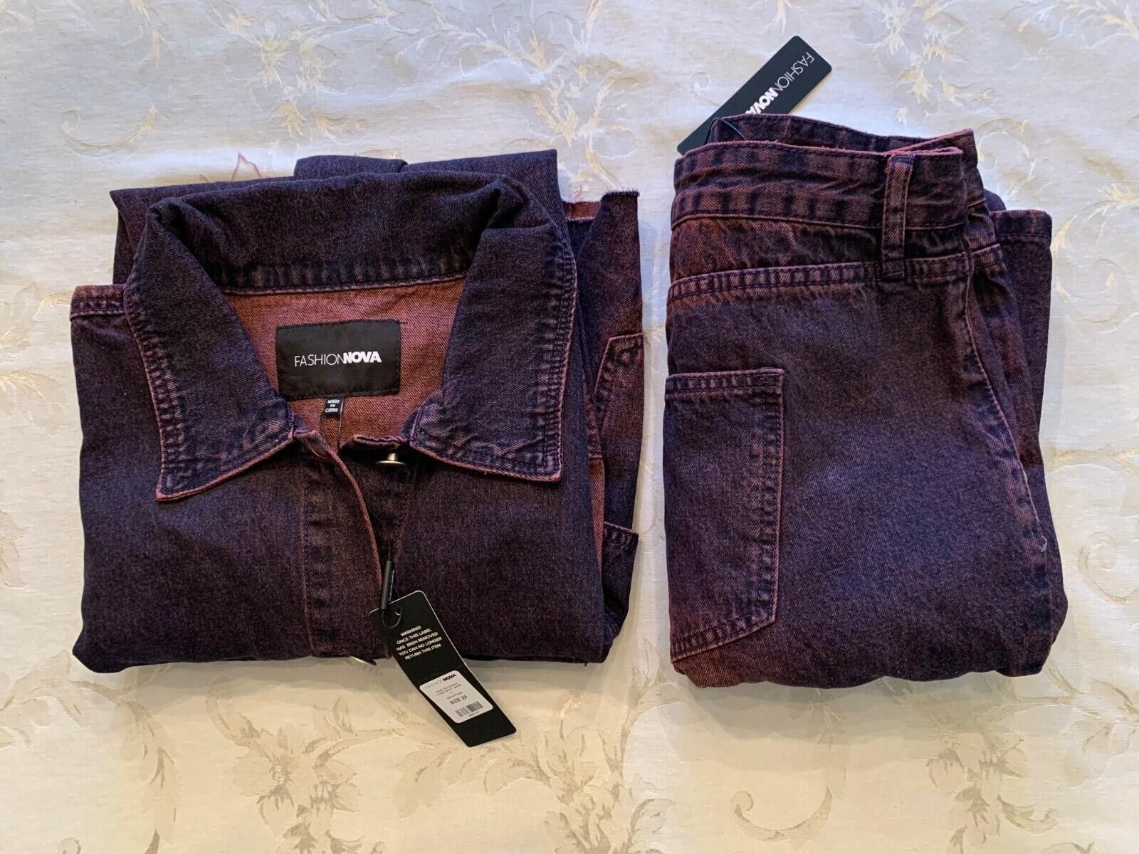 Fashion Nova Size 18 Jeans and Size 2X Matching Top Outfit Pair Size XXL / US 16-18 / IT 52-54 - 1 Thumbnail