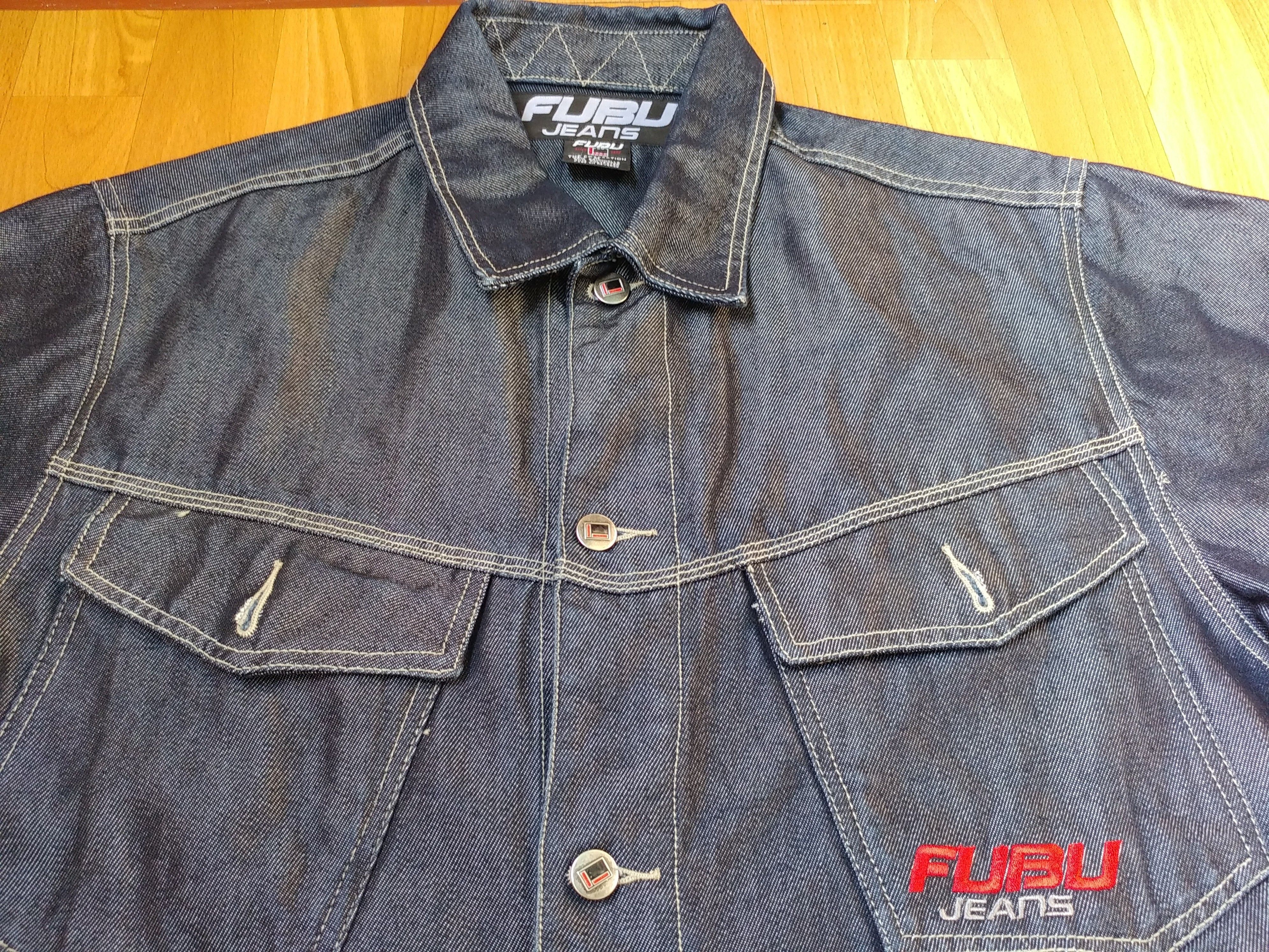 Fubu FUBU jacket, vintage denim jacket shiny metallic jeans 90s M Size US M / EU 48-50 / 2 - 6 Thumbnail