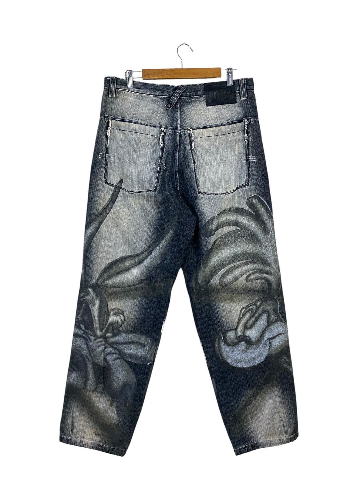 Cartoon Network Vintage LOT29 x looney tunes denim hand printed baggy style Size US 34 / EU 50 - 3 Thumbnail