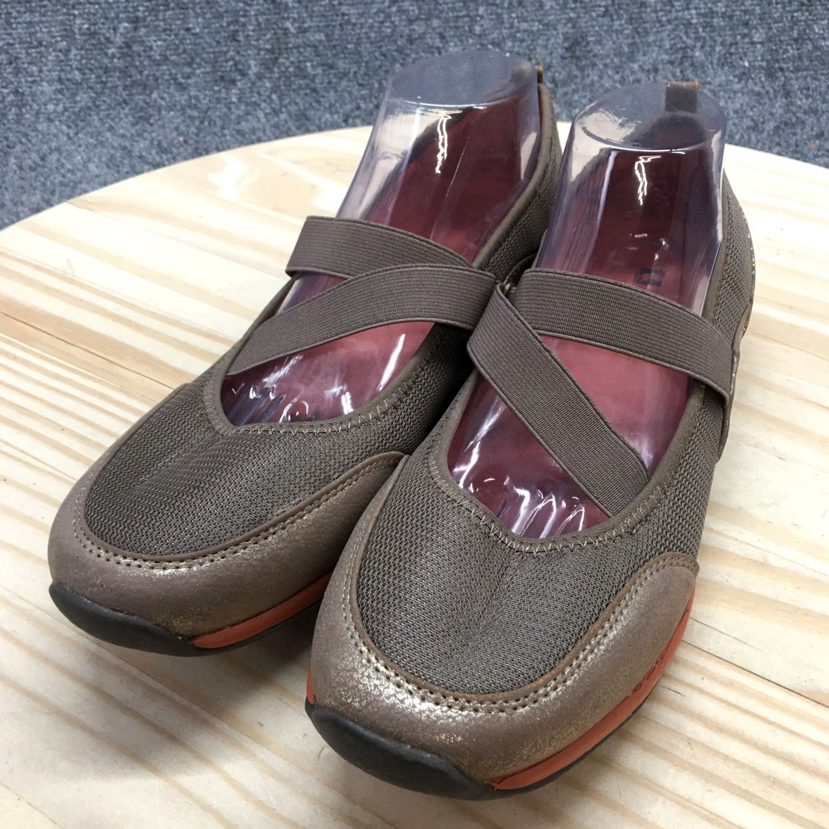Vintage White Mountain Mary Jane Womens 11M Brown Cliffs Round Toe Slip On Flats Casual Size US 11 / IT 41 - 3 Thumbnail