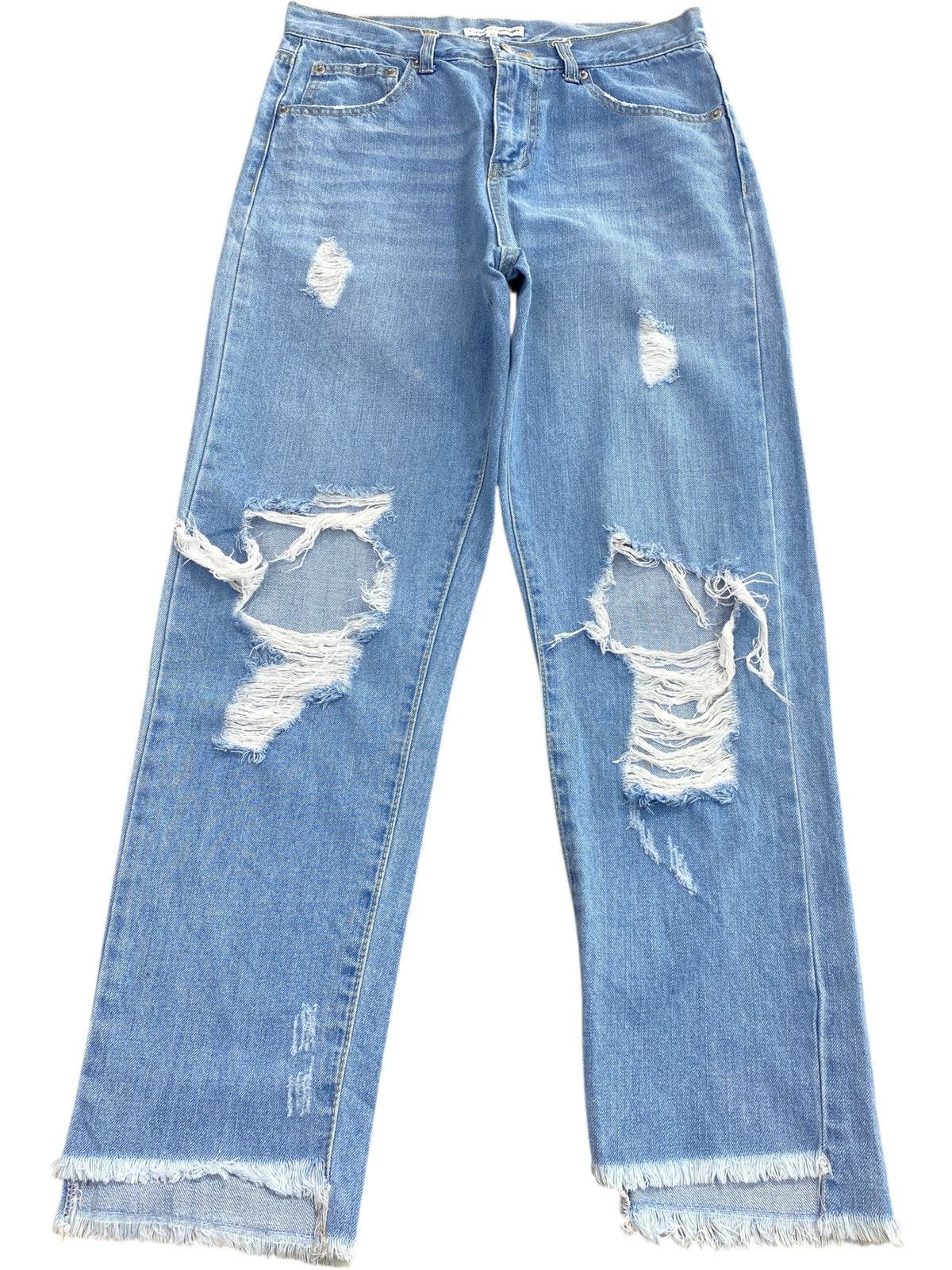 Japanese Brand Japanese hyphenworld Faded Wash Hairy leg Distress Jeans Size US 30 / EU 46 - 1 Thumbnail