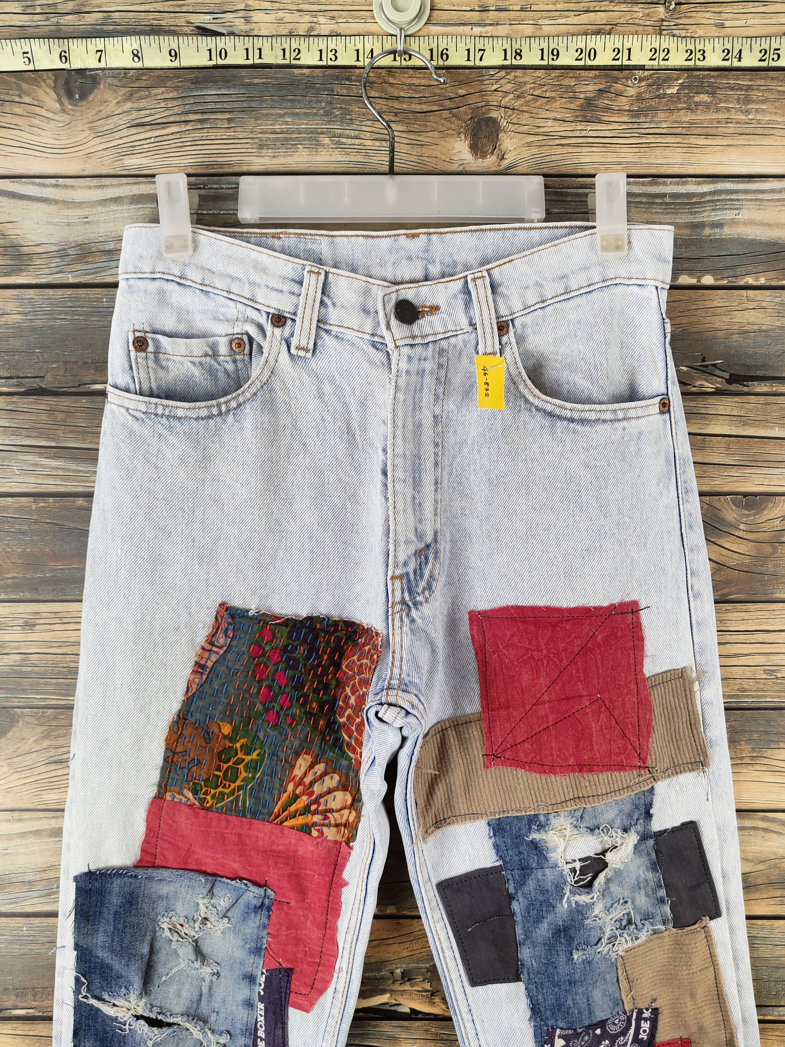 Levi's DL Levi's Light Distressed patchwork Ripped denim #46-832 Size US 29 - 2 Thumbnail