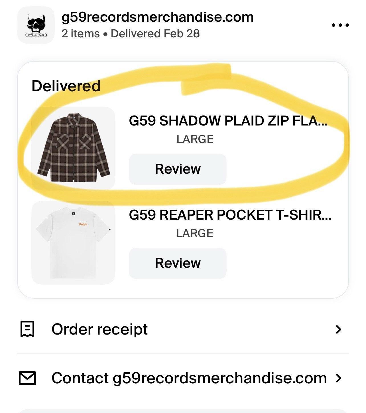G59 Records G59 - SHADOW PLAID ZIP FLANNEL (BROWN) LARGE Size US L / EU 52-54 / 3 - 4 Thumbnail