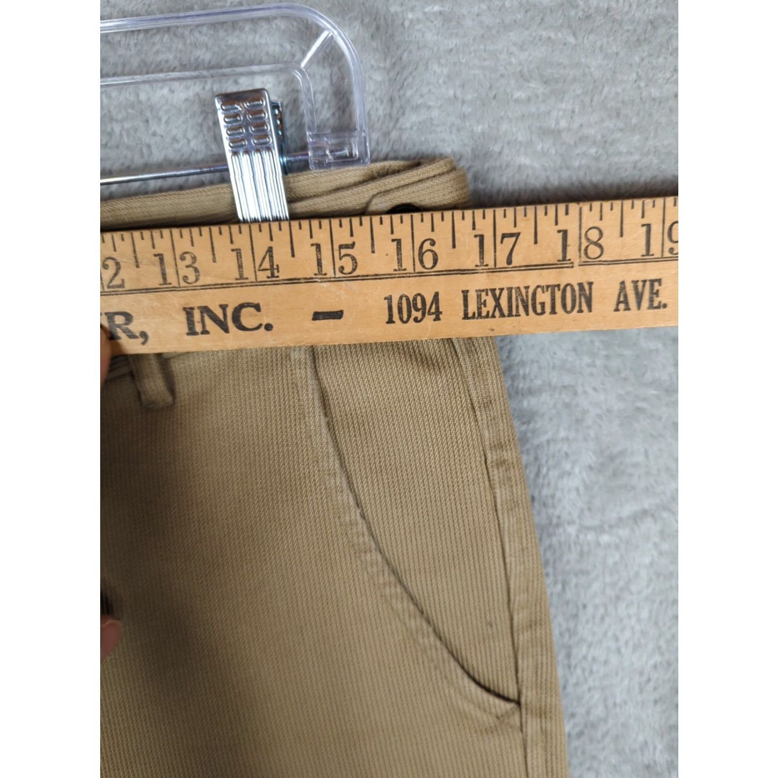 Corridor Corridor NYC Pants 34 Regular Khaki Sturdy Corded Cotton Twill Trousers Flat Front 5-Pocket Mens Regular Straight 34x33 Tan Size US 34 / EU 50 - 5 Thumbnail