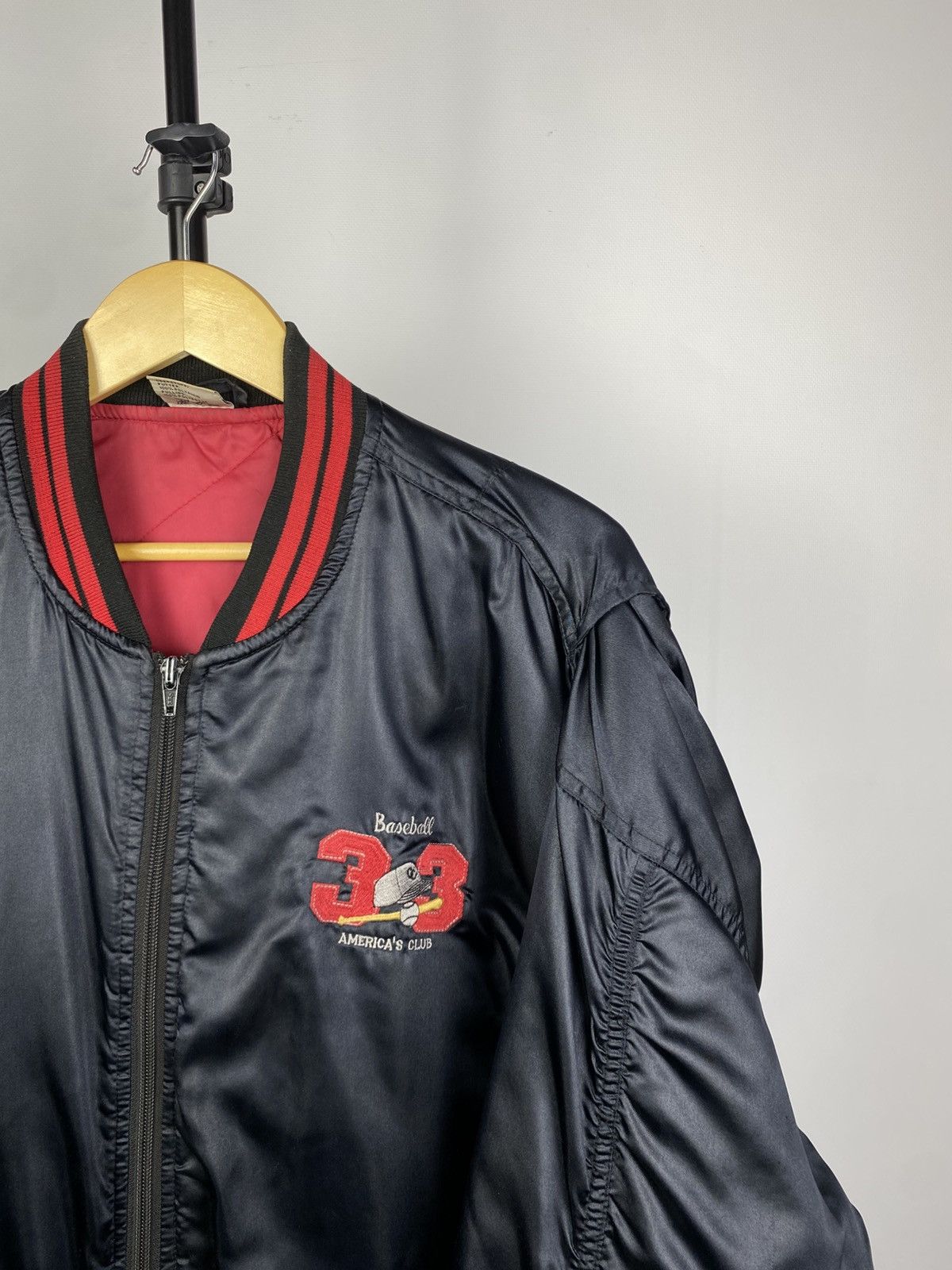 Vintage Vintage 90s USA JERSEY BIG LOGO BOMBER JACKET Size US XL / EU 56 / 4 - 3 Thumbnail