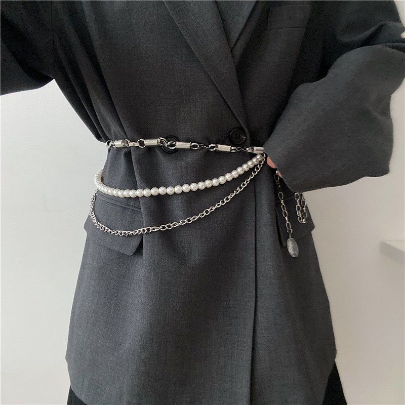 Designer New Design Vintage Belt Riveted Belts Menswear Accessories Size ONE SIZE - 5 Thumbnail
