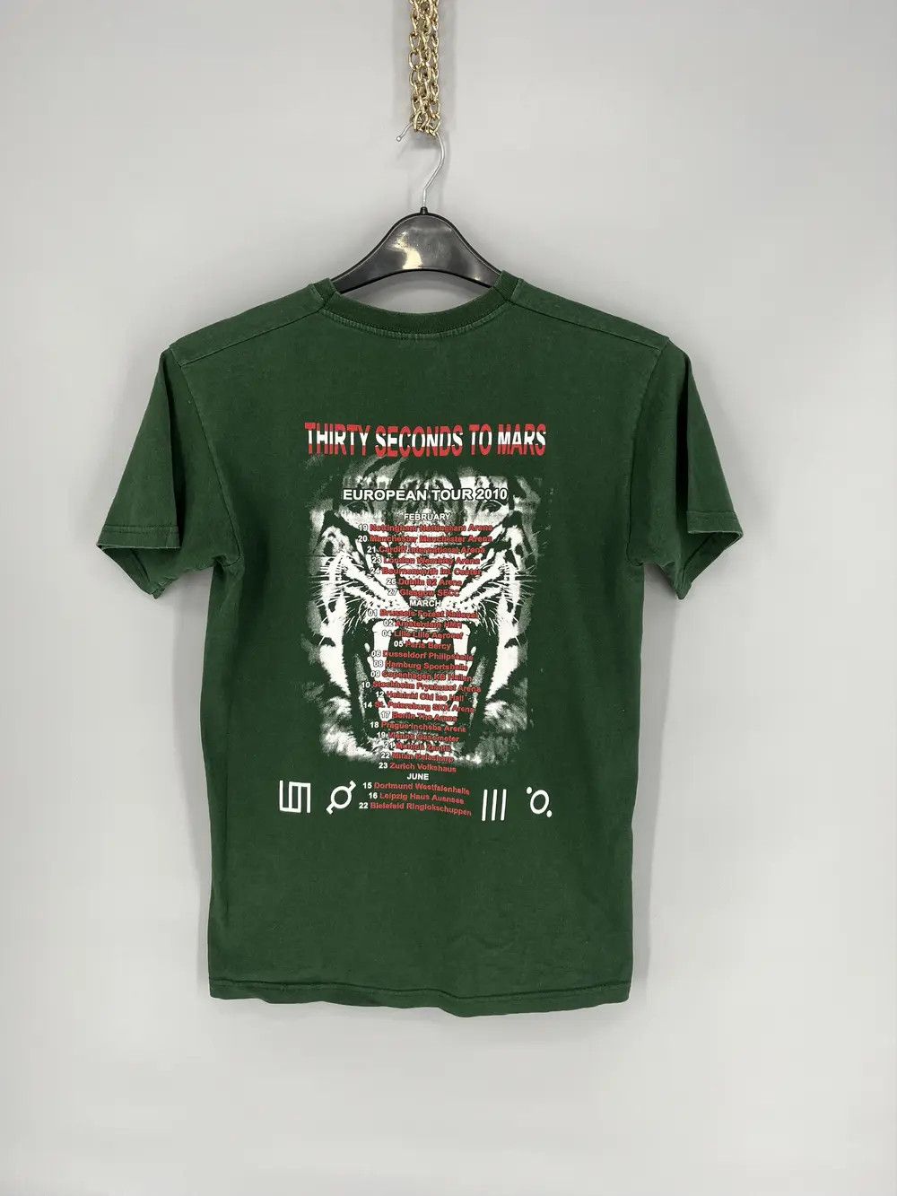 Band Tees Vintage Y2K 30 SECONDS TO MARS Tour T-Shirt 2010 Size US S / EU 44-46 / 1 - 9 Thumbnail