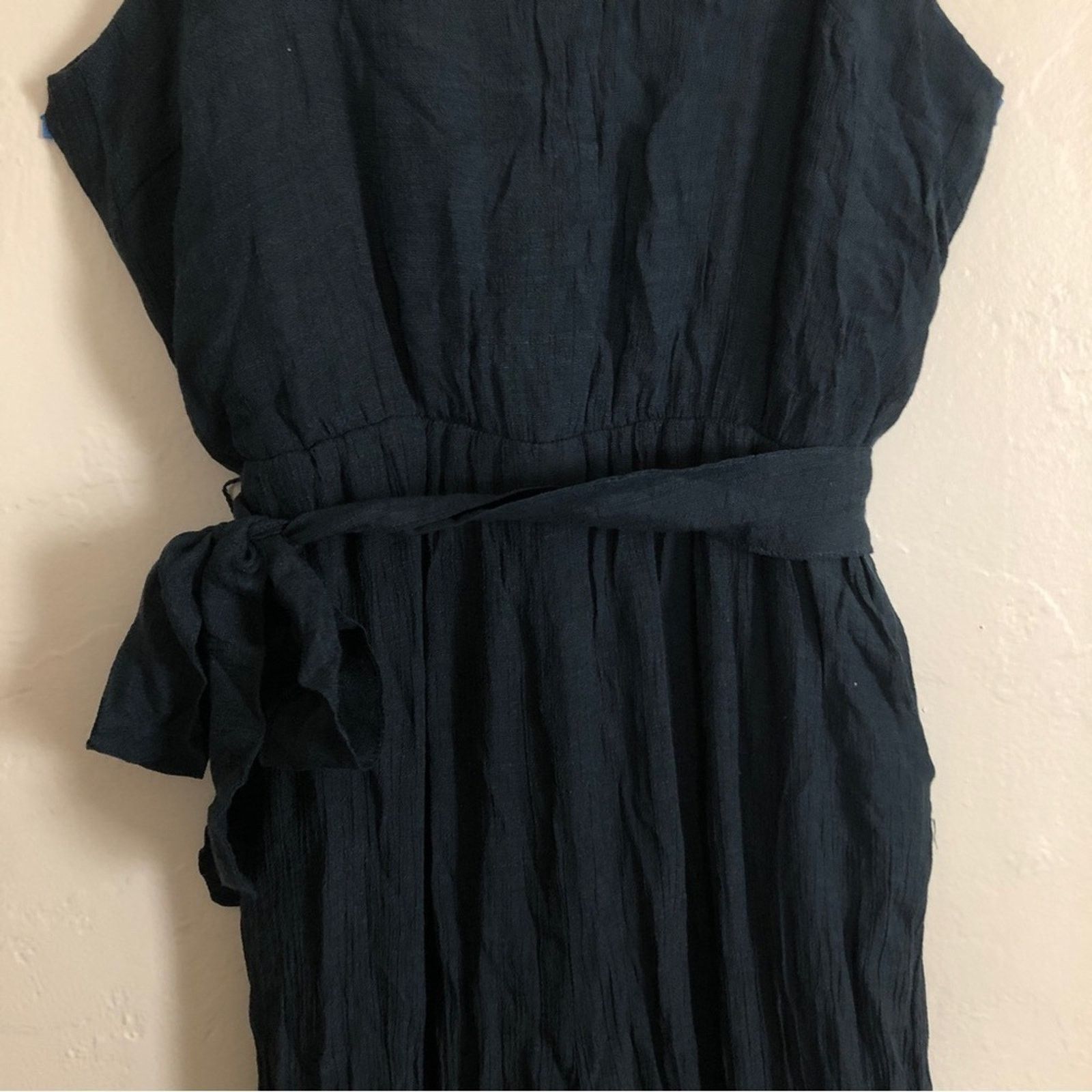 Other Flawless Navy Blue Wide Leg Spaghetti Strap Romper Jumpsuit Size 30" / US 8 / IT 44 - 2 Thumbnail