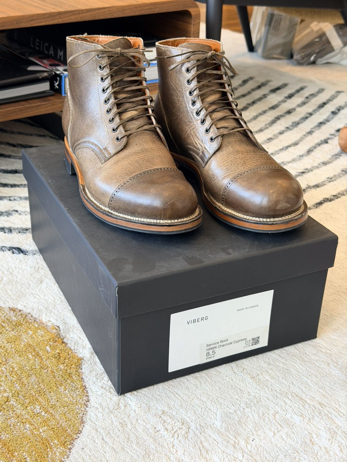 VIBERG Service Boot 2040 in Natural Cypress Viberg N1 in Horween Natural Cypress | Patina Project main image 2