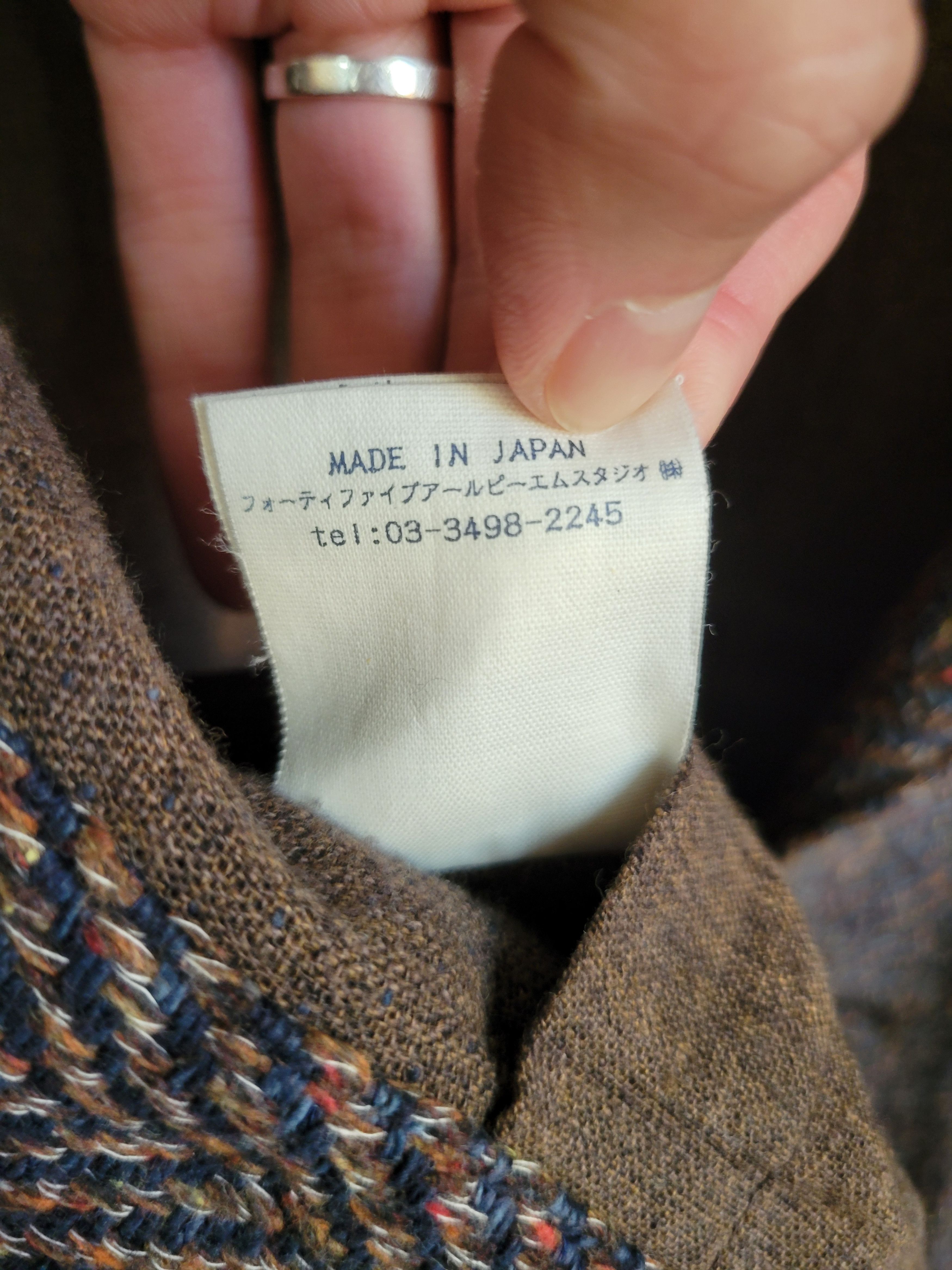 45R Indigo Kuba Tweed Blazer Jacket