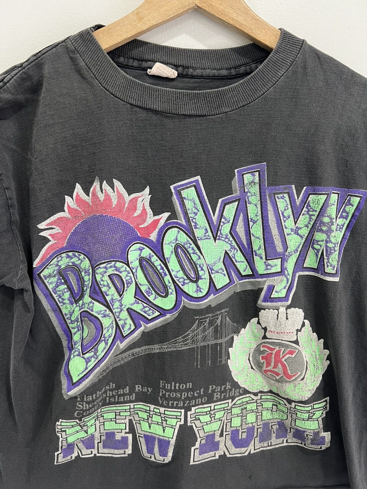 Japanese Brand Vintage Graphic Brooklyn New York Cropped tee shirt Size US M / EU 48-50 / 2 - 4 Thumbnail