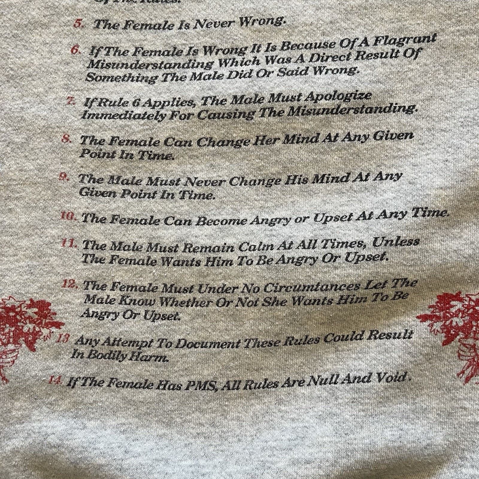 Vintage Vtg Jerzees Sweatshirt USA Female Women’s Rules L Feminism Size L / US 10 / IT 46 - 4 Thumbnail