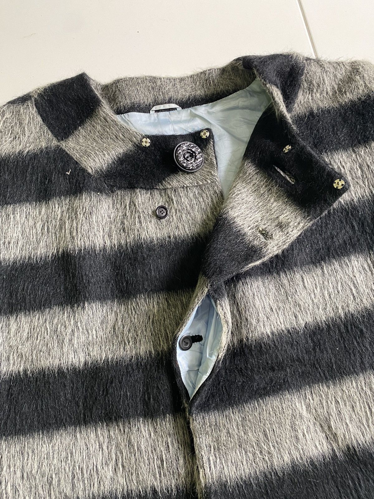 Japanese Brand PPFM FUR FAUX CARDIGAN BLACK JACKET Size L / US 10 / IT 46 - 5 Thumbnail