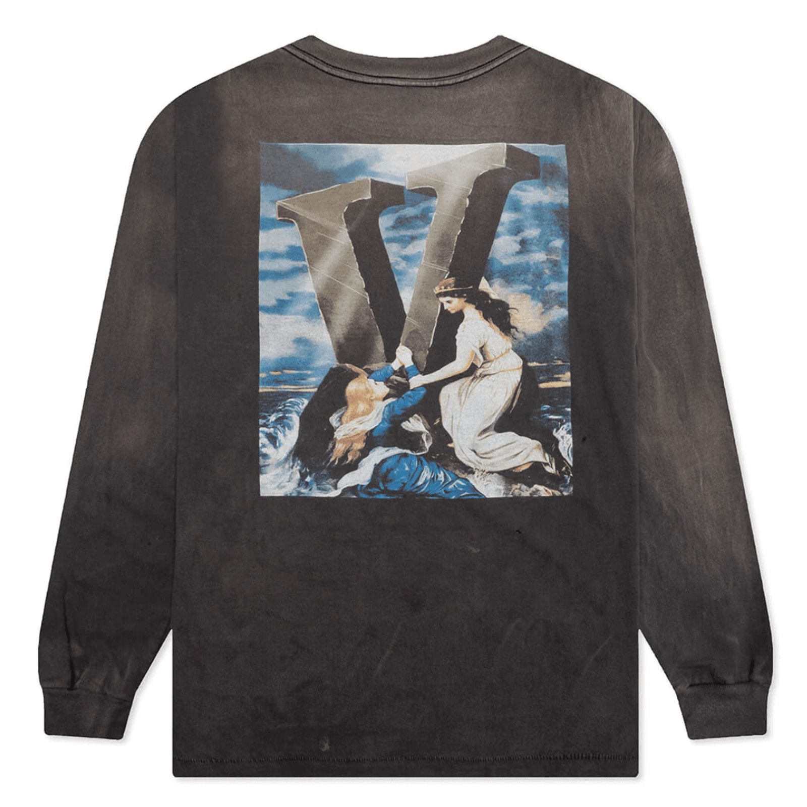 image of Saint Michael X Vlone Maria Long Sleeve Tee Shirt Black, Men's (Size Small)