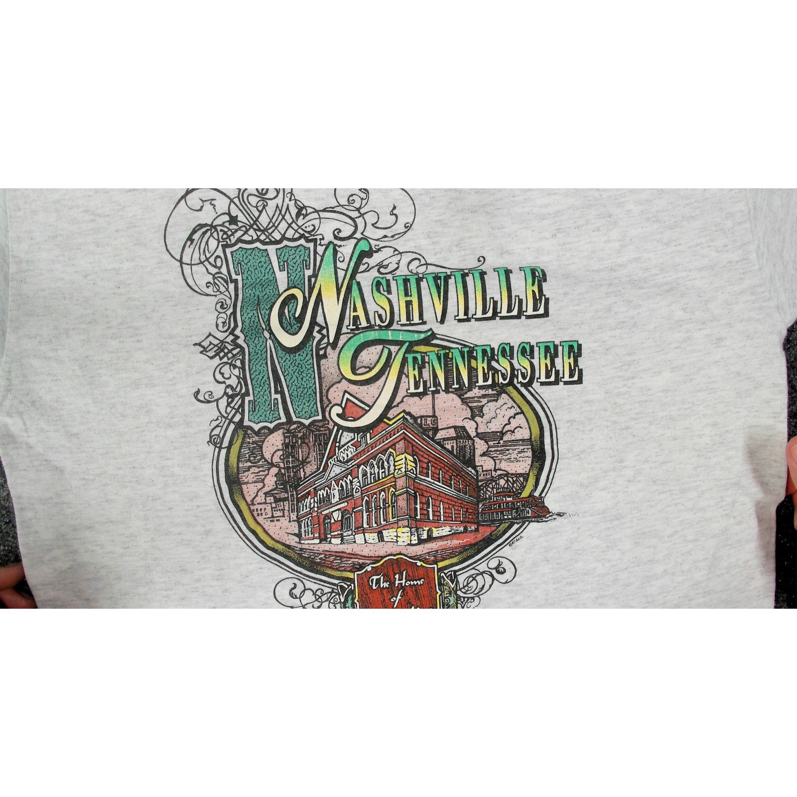 Vintage Vintage 90s Single Stitch Nashville Ringer Tee Size US M / EU 48-50 / 2 - 9 Thumbnail