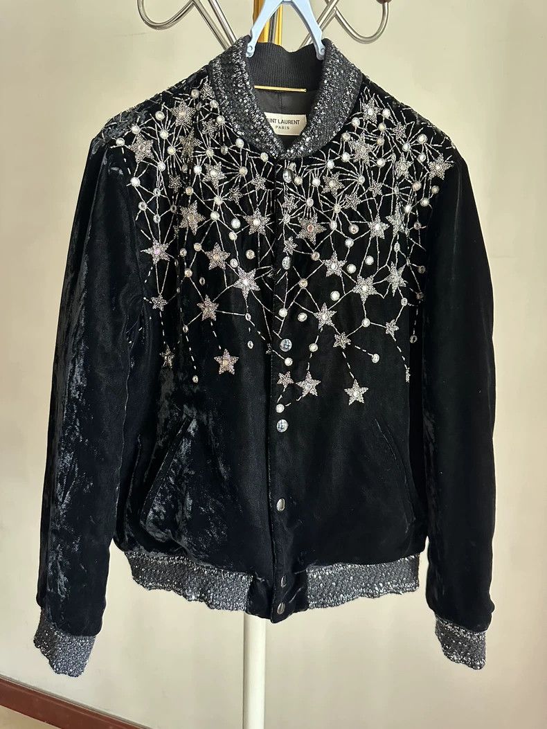 Saint Laurent Paris Saint laurent paris Gypsophila paniculata velvet jacket 250 Size XXS / US 00 / IT 34 - 1 Thumbnail