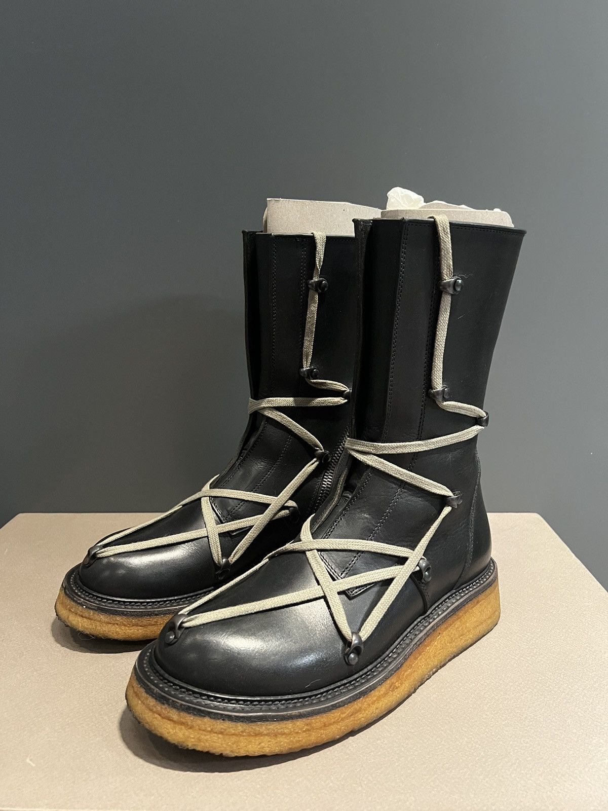 Rick Owens Rick Owens FW17 Glitter Pentagram Creeper boots sz39.5 | Grailed