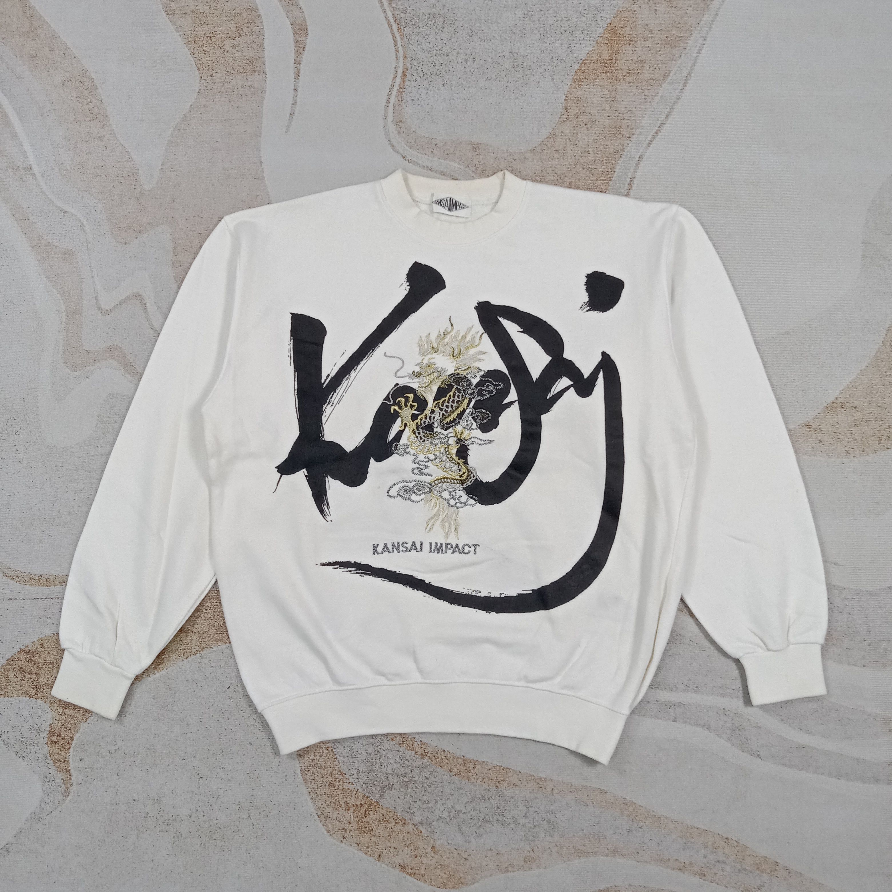 Kansai Yamamoto Kansai Impact Embroidery Japanese Sweatshirt C290N18 Size US M / EU 48-50 / 2 - 1 Thumbnail