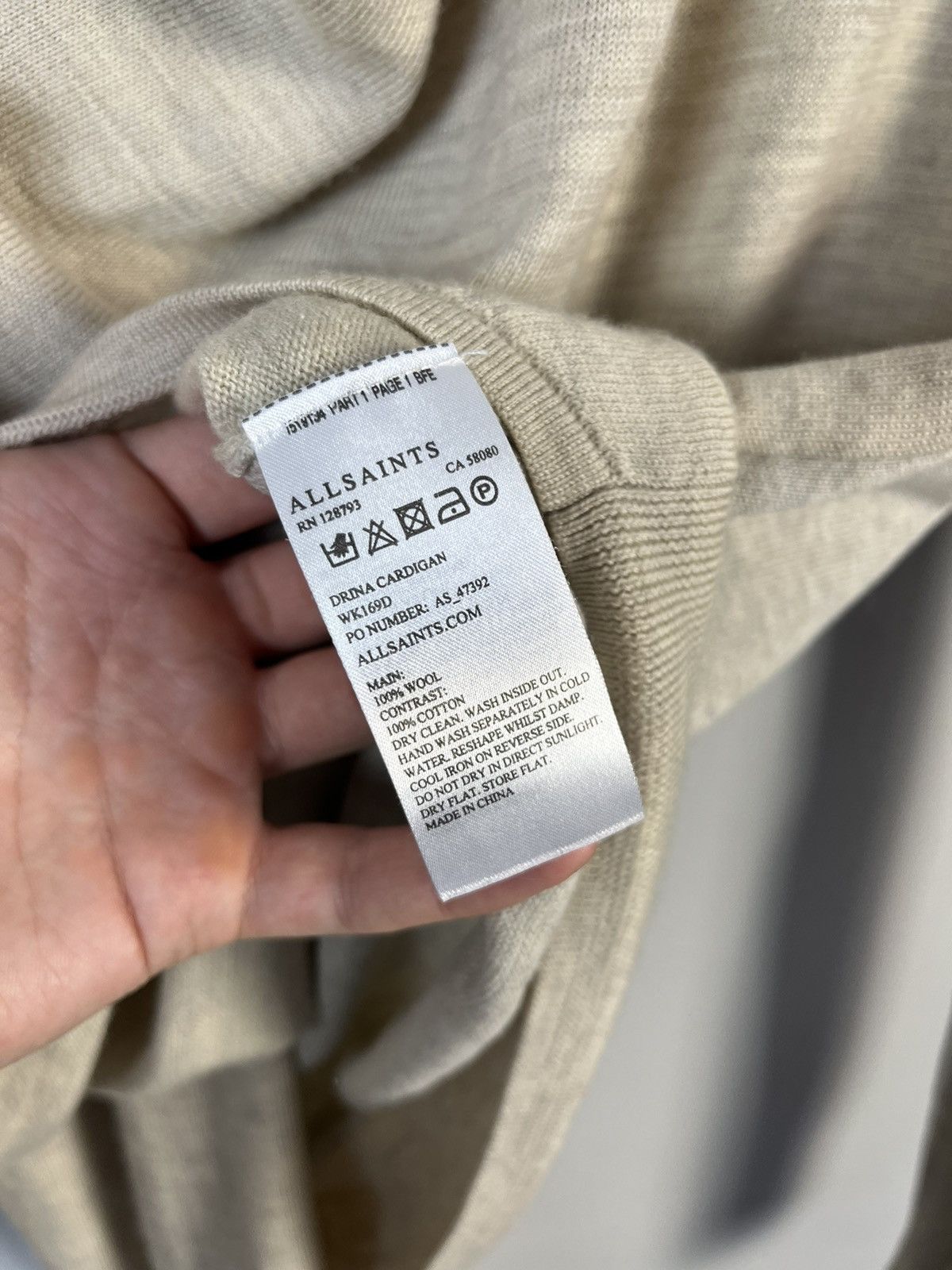 Allsaints Allsaints Drina Merino Wool Avant Garde Y2K Cardigan Jumper Size XS / US 0-2 / IT 36-38 - 9 Thumbnail