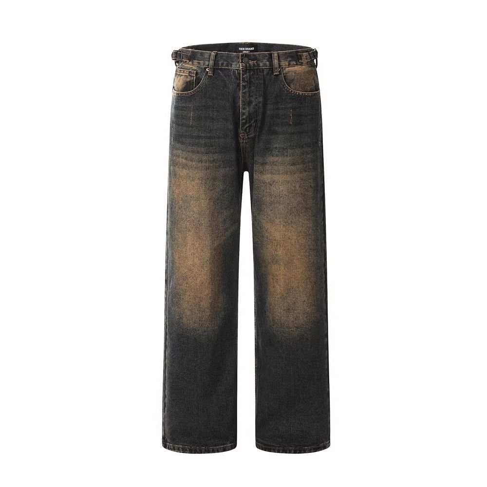 Japanese Brand × Jean Men's oversize distressed straight-leg loose washed jeans Size US 32 / EU 48 - 1 Thumbnail