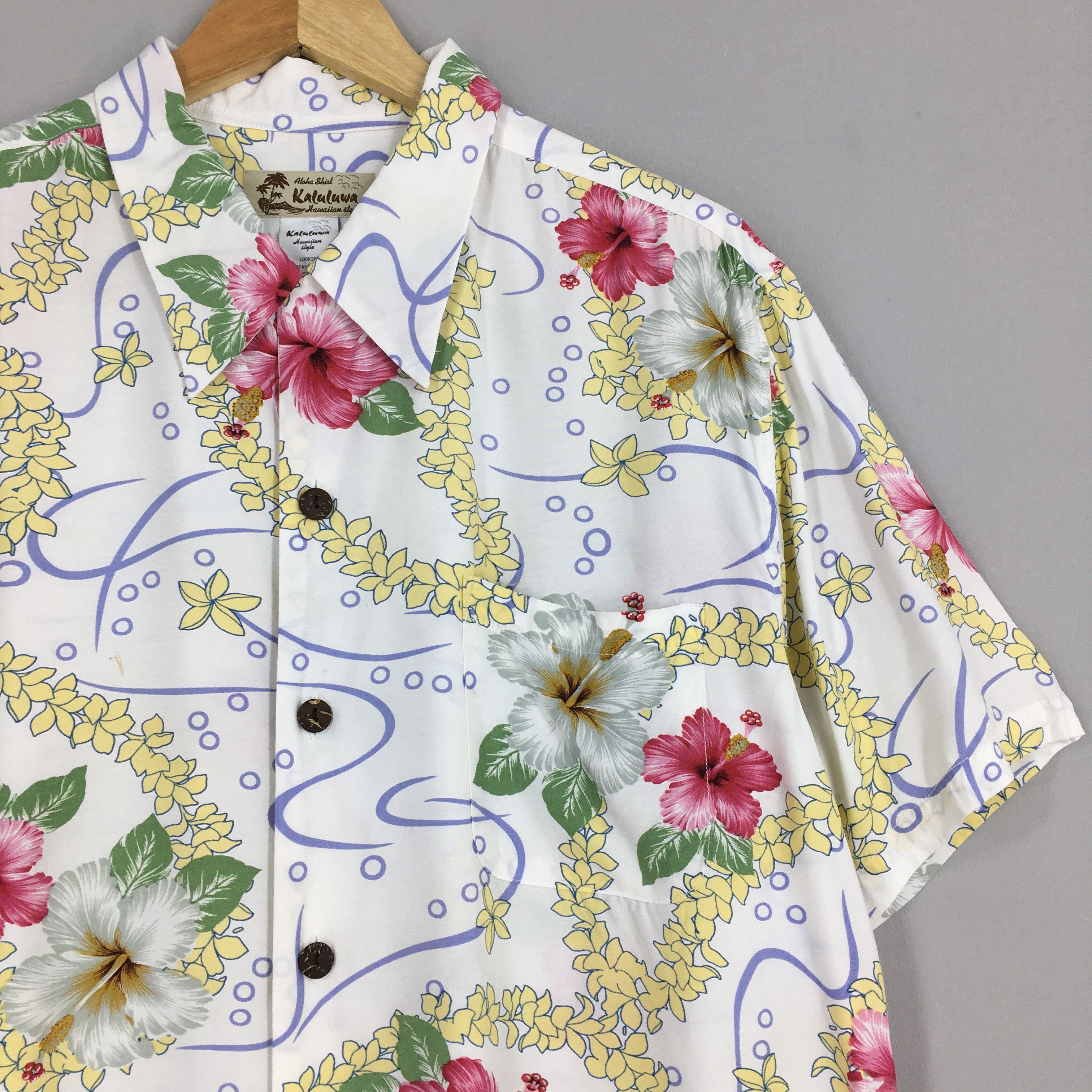 Life's a Beach Vintage Kaluluwa Hawaii Kamehameha Aloha Floral Shirt Large Size US L / EU 52-54 / 3 - 2 Thumbnail