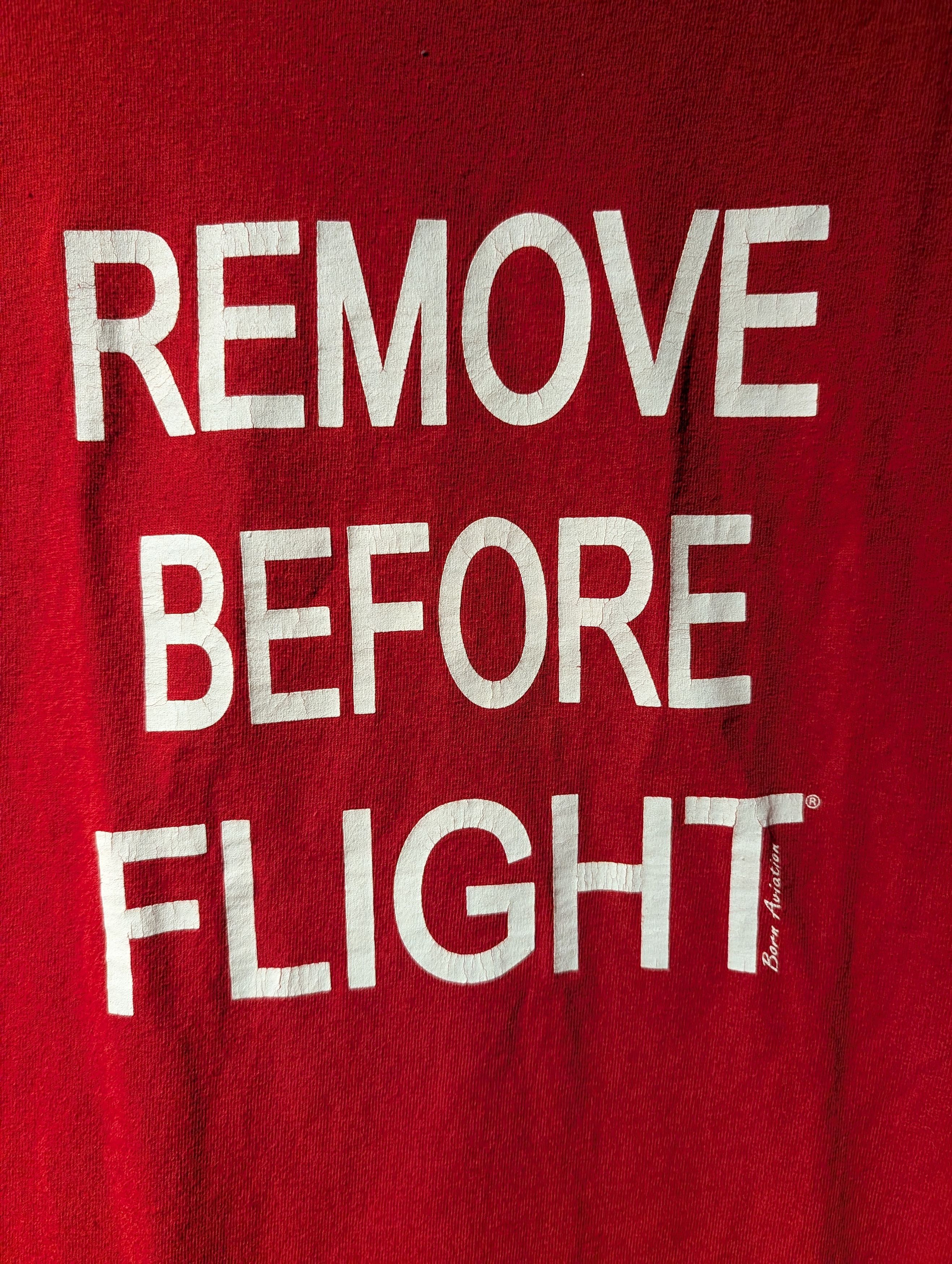Arts & Science Vintage Y2K Remove Before Flight Born Aviation Large T-Shirt Size US L / EU 52-54 / 3 - 2 Thumbnail
