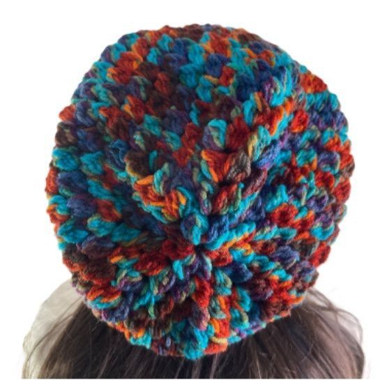 Handmade Crochet Slouch Hat Slouchy Beanie Snood Handmade Adult Size Size ONE SIZE - 4 Thumbnail
