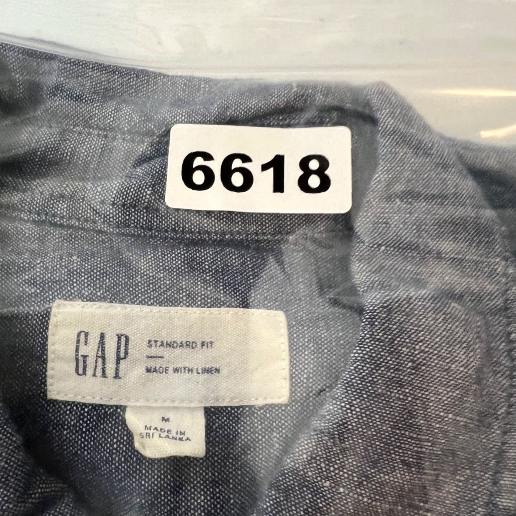 Gap Gap Mens Shirt Size M Blue Linen-Blend Short Sleeve Button-Up Size US M / EU 48-50 / 2 - 7 Thumbnail