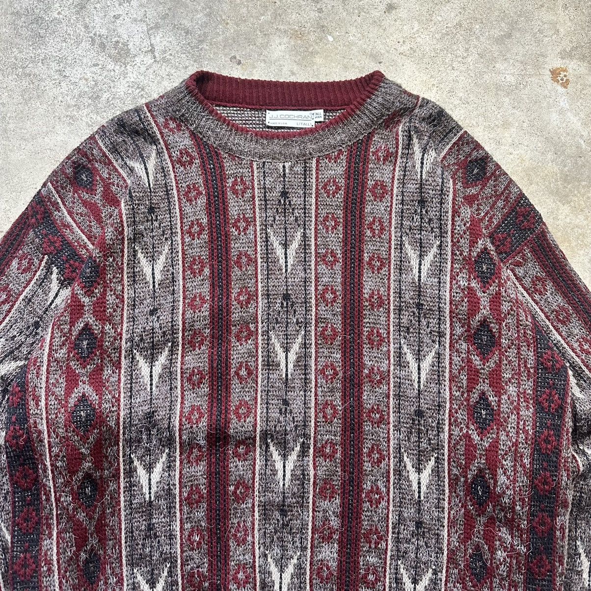 Coogi Vintage 90s JJ Cochran Coogi Style Knit Striped Sweater Size US XL / EU 56 / 4 - 2 Thumbnail
