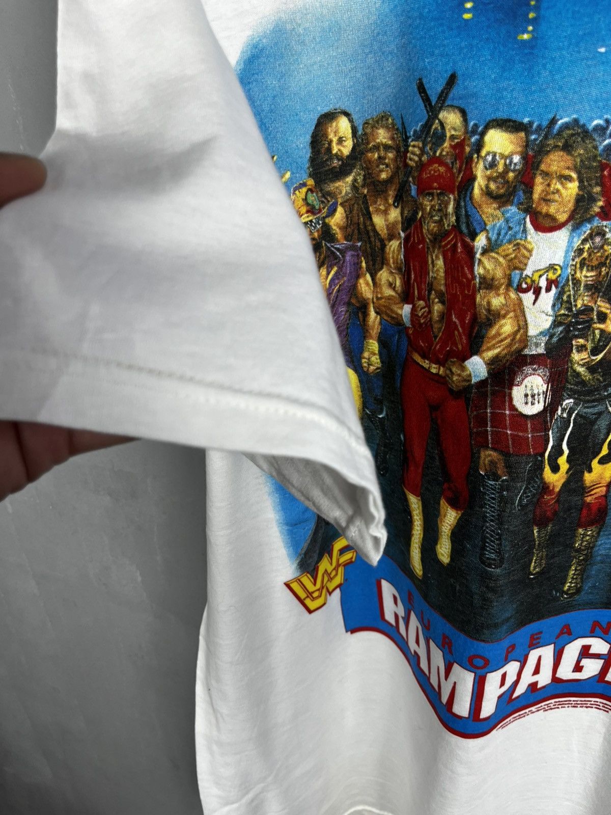 WWF WWF 1992 European Rampage Again Tee tshirt XI (New) Size US XL / EU 56 / 4 - 6 Thumbnail