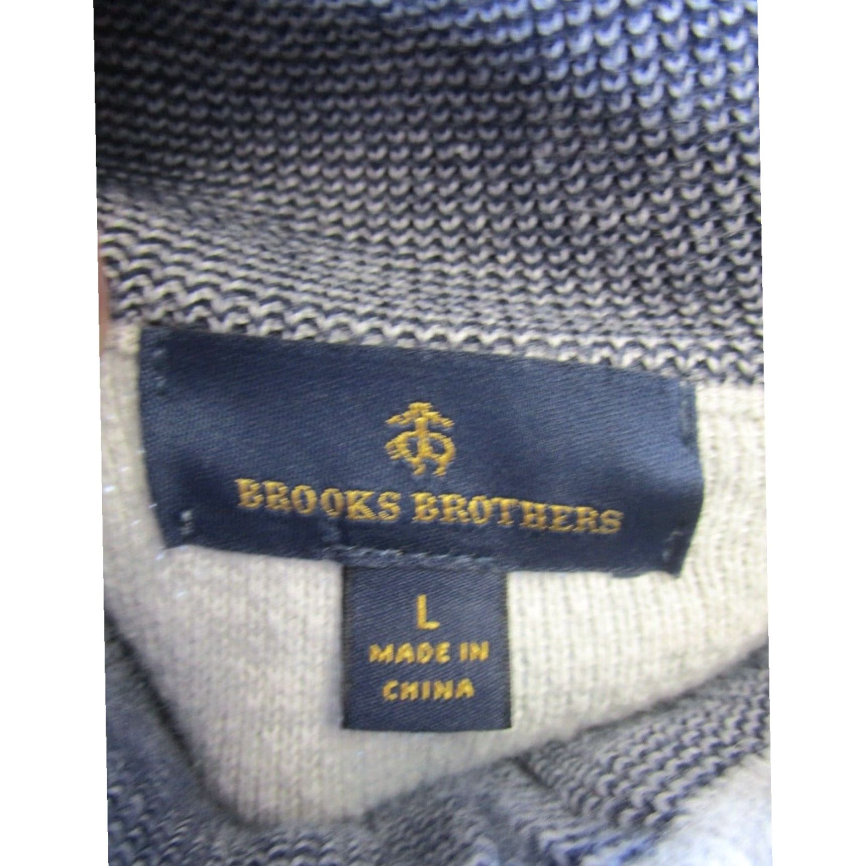 Brooks Brothers Brooks Brothers Mens Large Gray Mock Neck Sweater Size US L / EU 52-54 / 3 - 7 Thumbnail