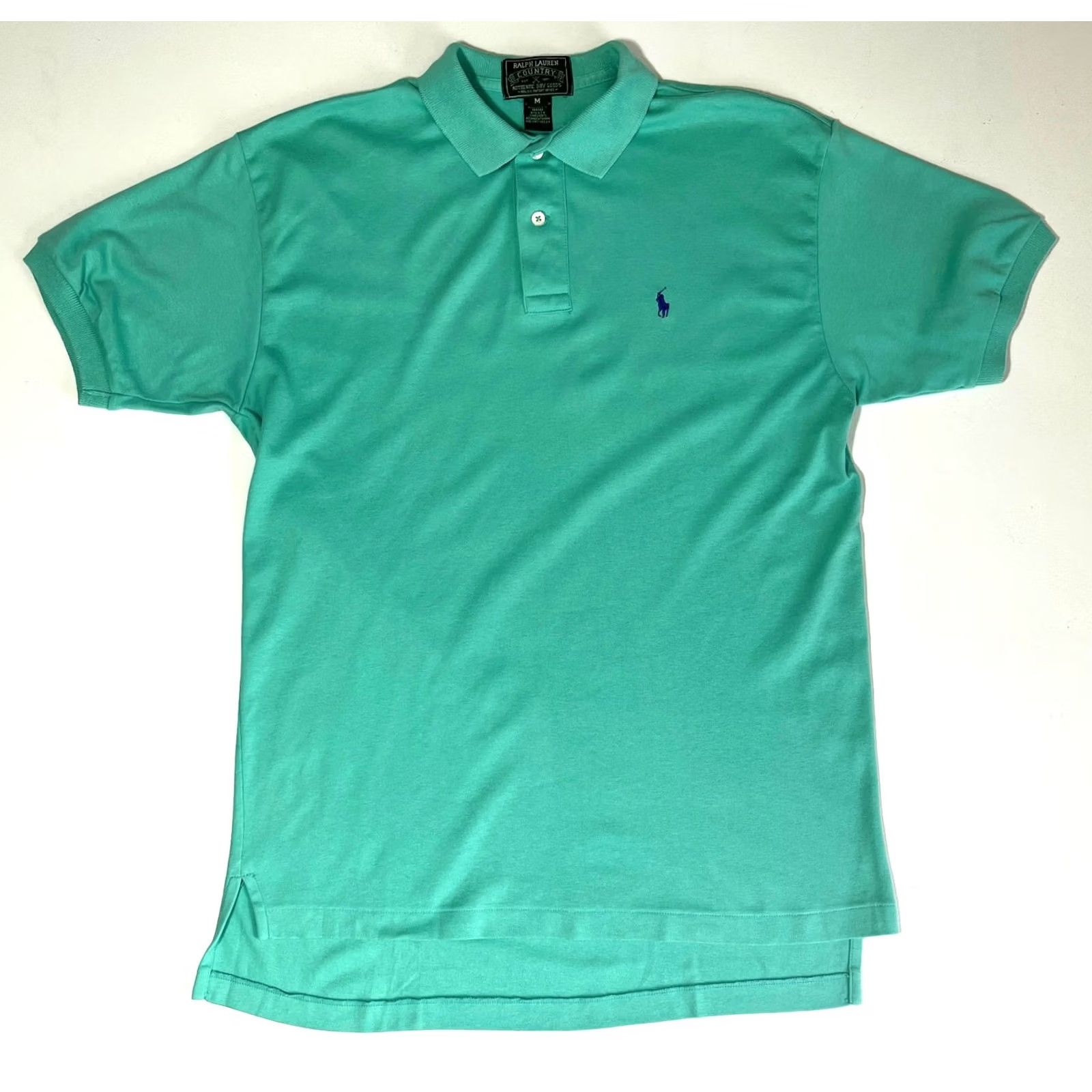 Ralph Lauren Ralph Lauren Country Polo Shirt Men's Vintage 90s Short Sleeve 100% Cotton Green Polo Shirt Mens Size US M / EU 48-50 / 2 - 3 Thumbnail