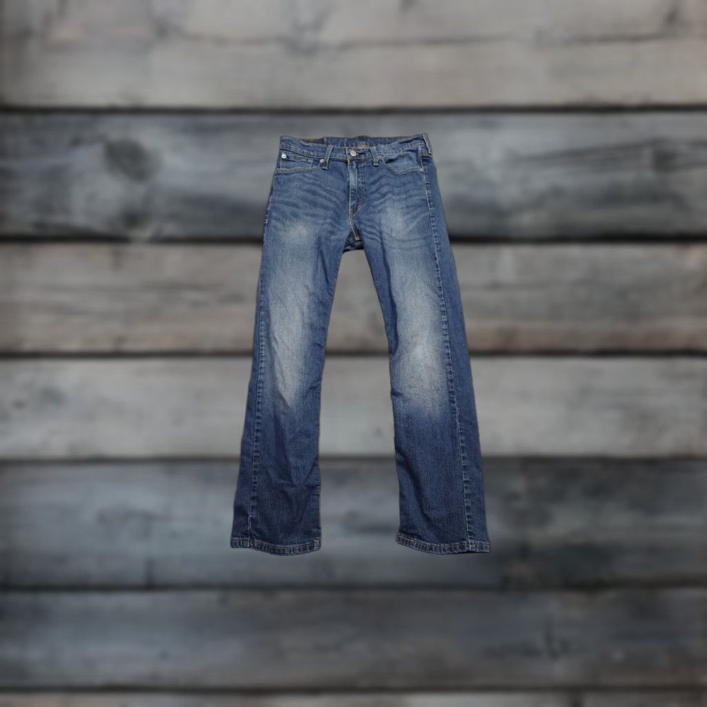 Levi's Levi's 513 Jeans Mens 31x30 Blue Slim Straight Dark Western Rancher Stretch Size US 31 - 1 Thumbnail