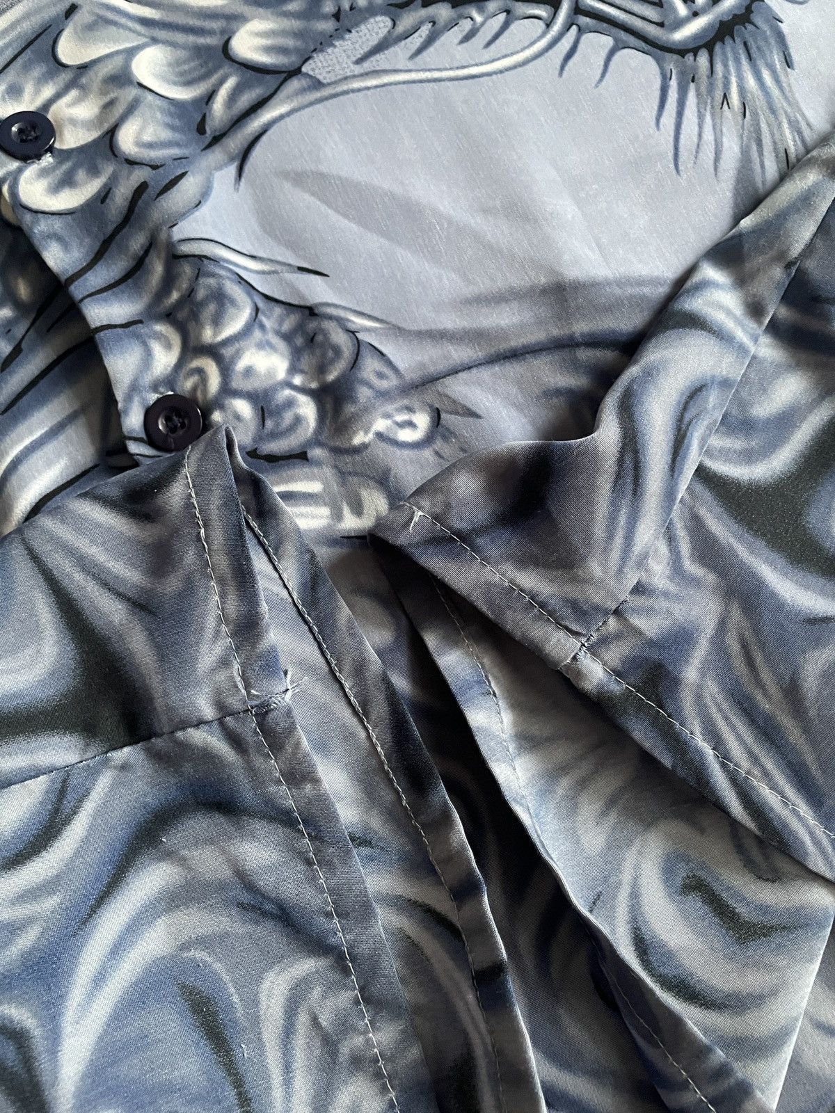 Japanese Brand × Vintage Vintage y2k 90s Dragon Shirt Button Up Japanese Brand Anime Size US XL / EU 56 / 4 - 7 Thumbnail