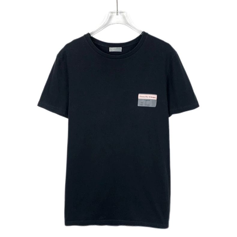 Dior Black logo letter cotton round neck short sleeve T-sle