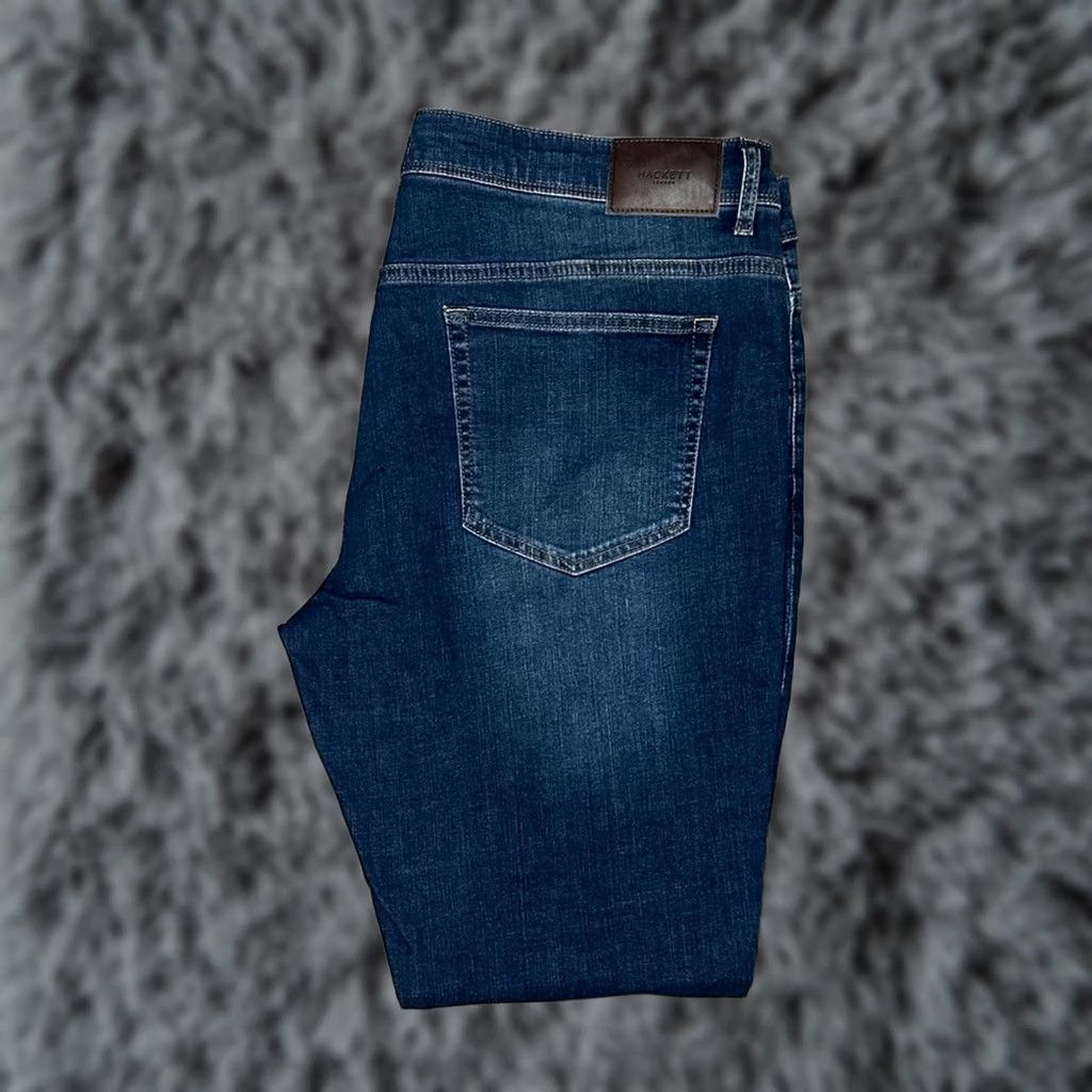Hackett Hackett London Slim Vintage Wash Jeans - 42R Mens Denim Jeans Slim Straight Blue 32in Inseam Straight 42 Mens Vintage Wash jeans Size US 42 / EU 58 - 1 Thumbnail