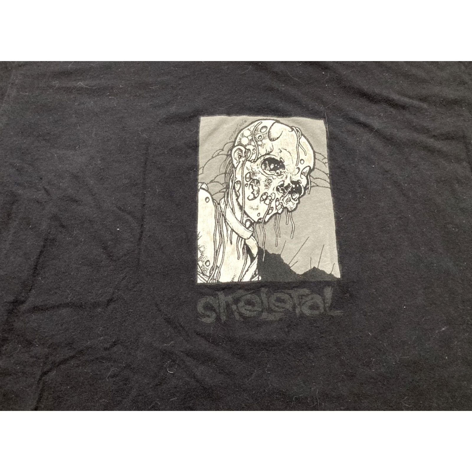 Vintage VINTAGE Chaser Shirt Black Sz Large Skull Zombie Gore Death Metal Band Mens SKELETAL Size US L / EU 52-54 / 3 - 2 Thumbnail