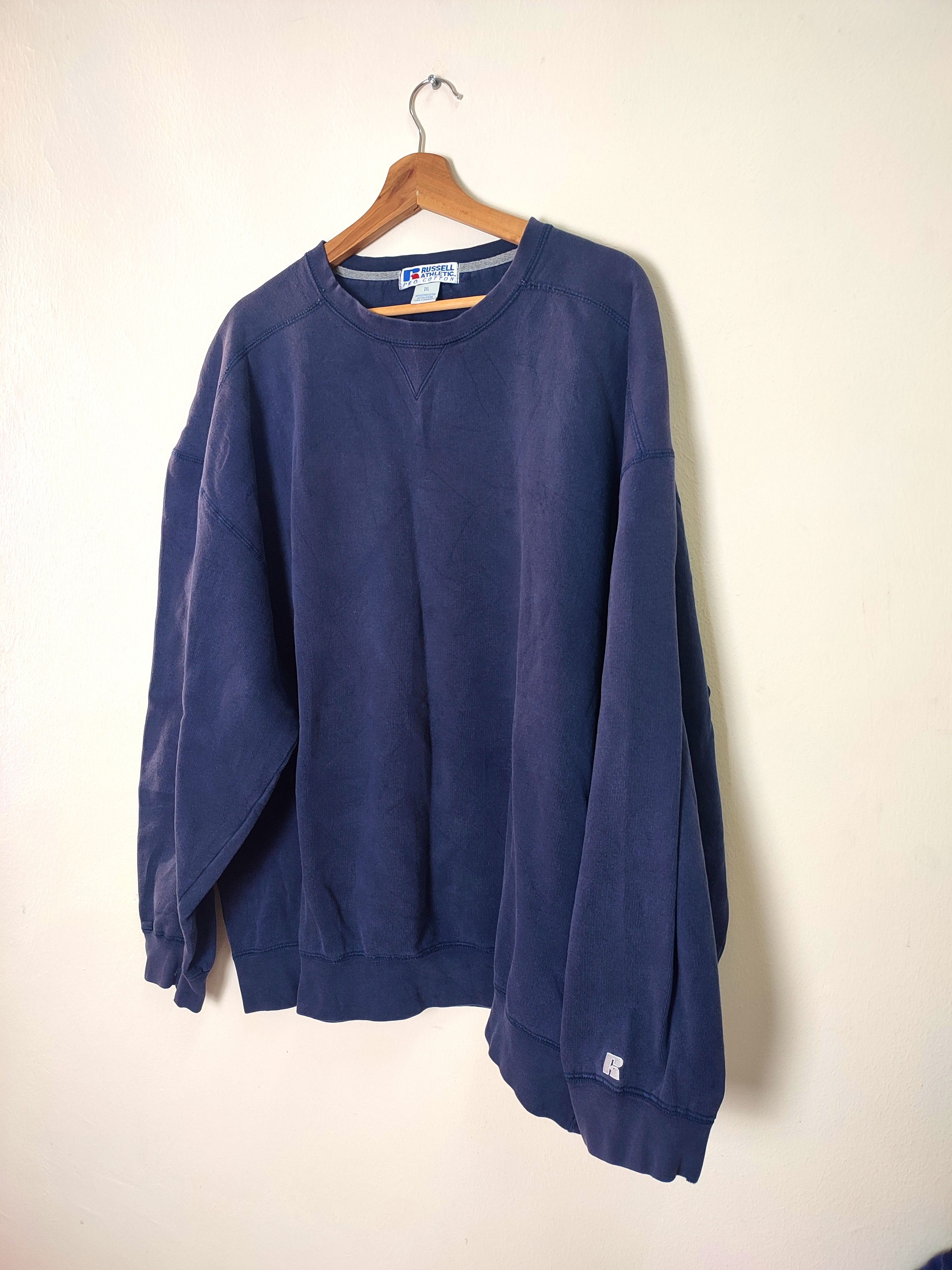 Russell Athletic Vintage Russell Athletic Navy Blue Sweatshirt Size US XXL / EU 58 / 5 - 3 Thumbnail