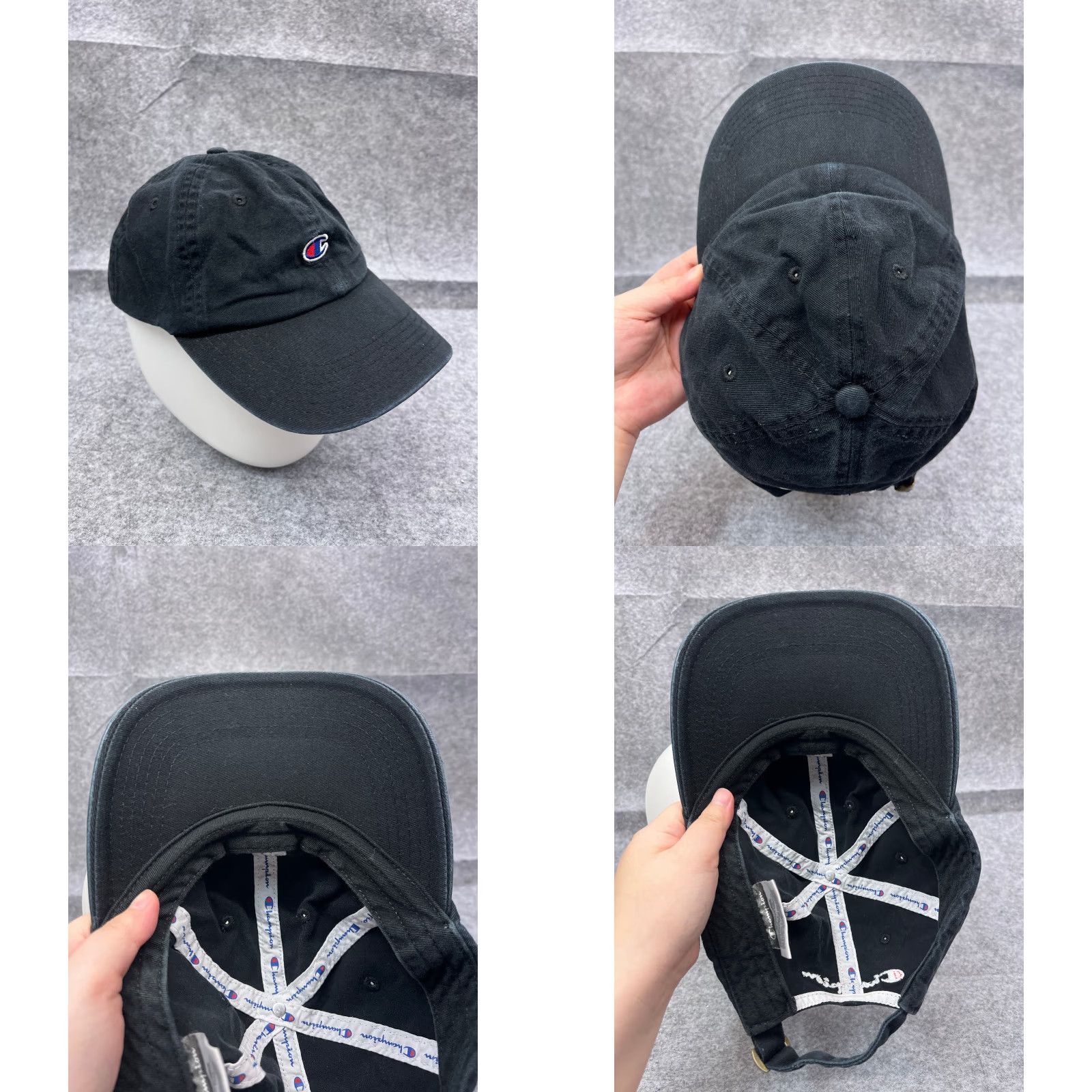 Champion Champion Hat Cap Adjustable One Size Black 100% Cotton Golf Hat Golfers Mens Size ONE SIZE - 8 Thumbnail