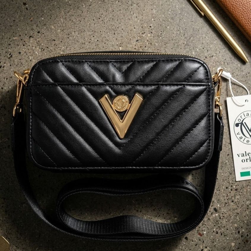 Valentino NWT Valentino Orlandi Black Quilted Leather Camera Bag Size ONE SIZE - 1 Thumbnail