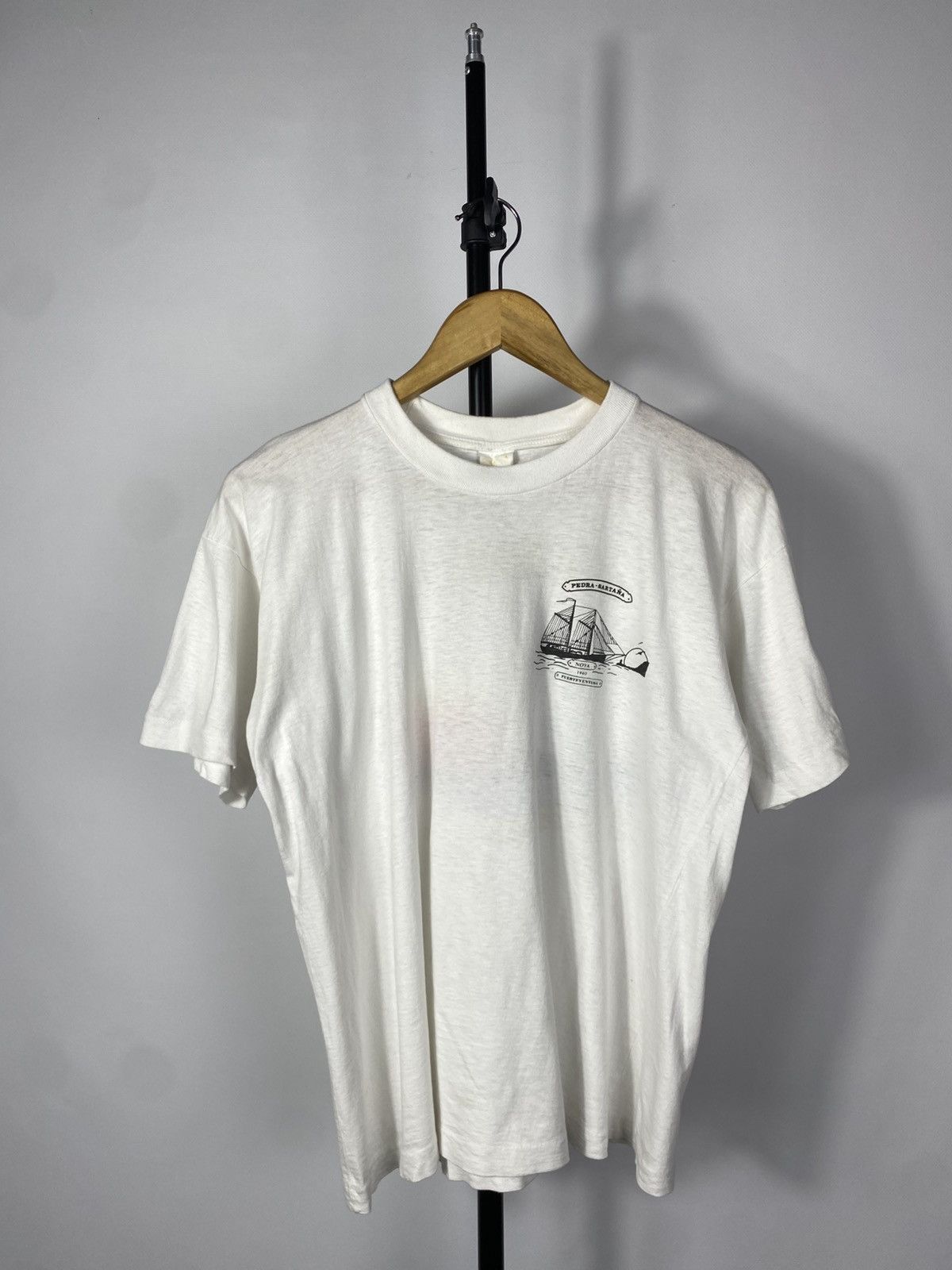 Band Tees × Vintage Vintage 90s Pirate Sartana Fuerteventura Logo Tee T shirt Size US S / EU 44-46 / 1 - 2 Thumbnail