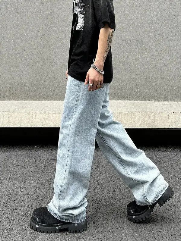 VIBE Blue Baggy Denim Jeans Size US 34 / EU 50 - 4 Thumbnail