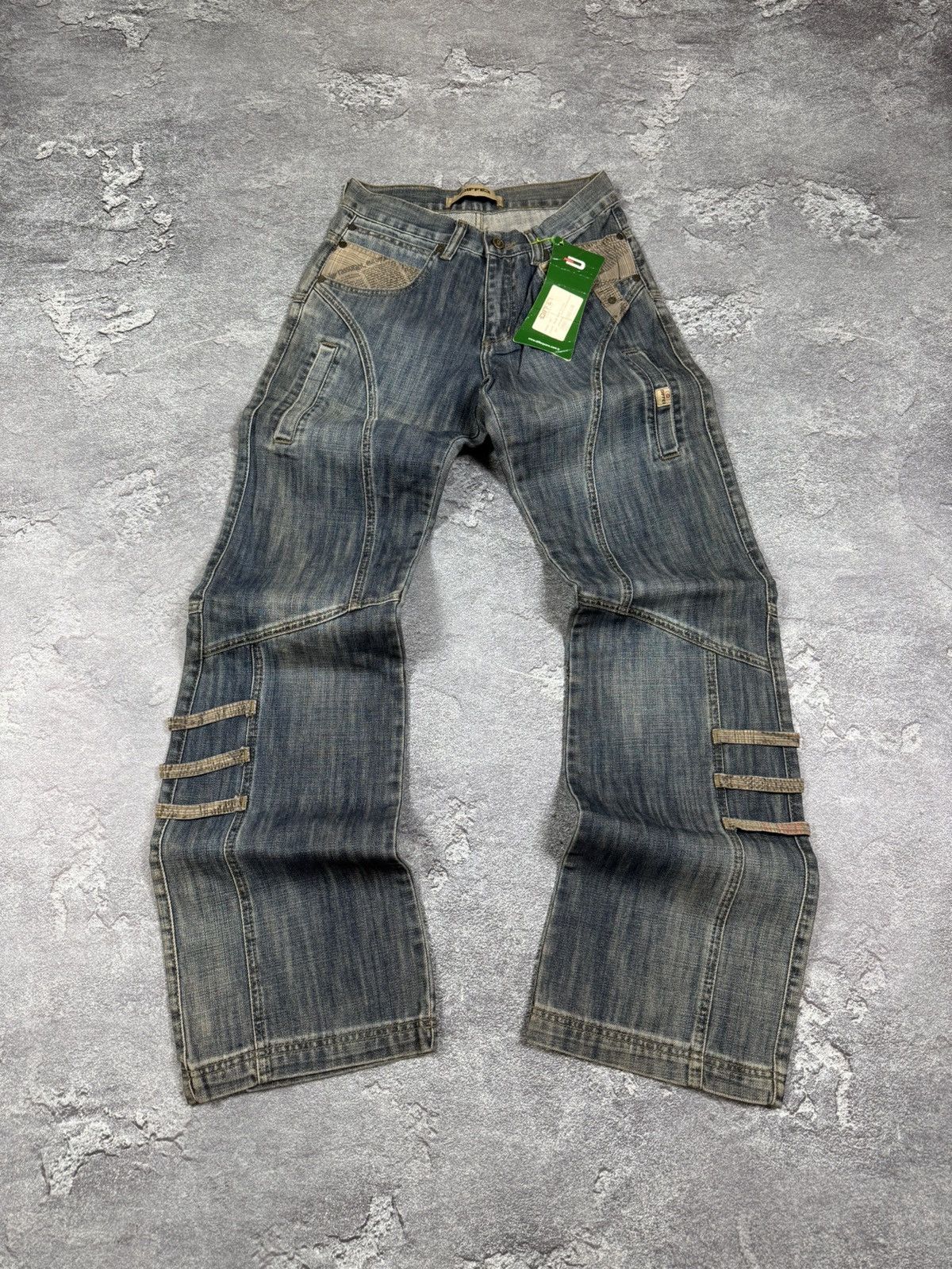 If Six Was Nine Midas Python Printed Mud Washed Distressed Bootcut
