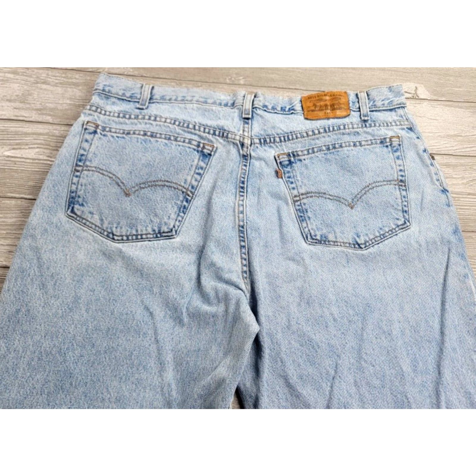 Levi's VINTAGE Levi's 545 Jeans Loose Fit 38x32 Light Blue USA Brown Tab Tapered 5-Pocket Men Size US 38 / EU 54 - 5 Thumbnail