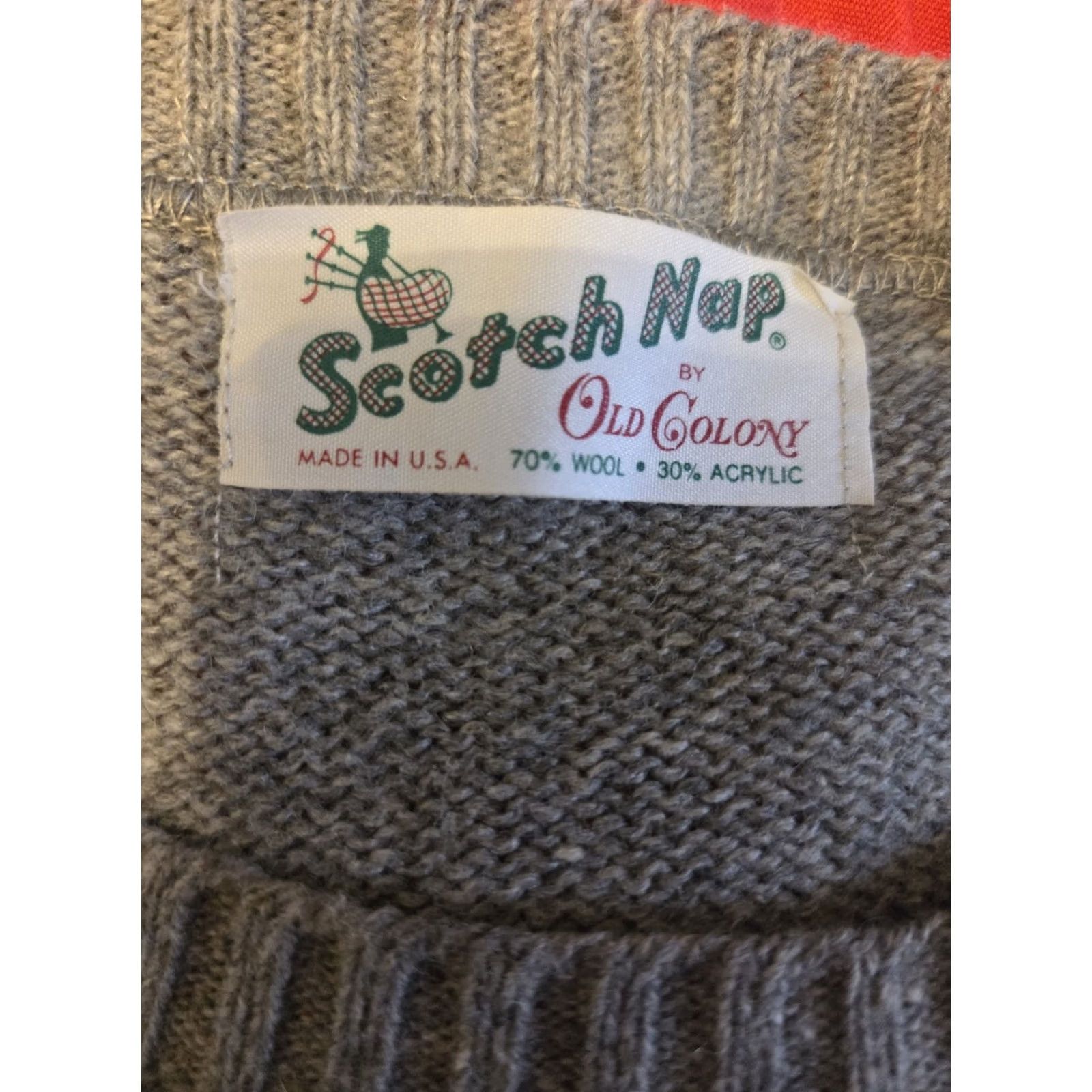 Vintage VINTAGE Scotch Nap Sweater Gray S 80s Old Colony Front Nine Back Nine Wool Blend Size S / US 4 / IT 40 - 8 Thumbnail