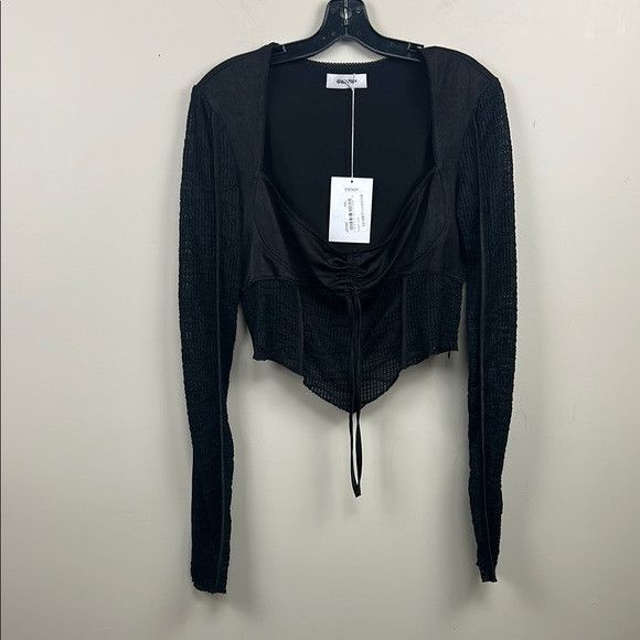 Guizio NEW SSENSE GUIZIO Swirl Archangel Top in Black Top XXL Size XXL / US 16-18 / IT 52-54 - 3 Thumbnail