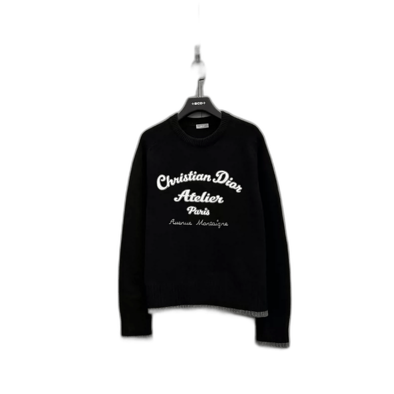 Dior Dior Black Logo Embroidered Knit Sweater XXL Size US XXL / EU 58 / 5 - 1 Thumbnail